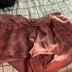 lululemon pink camo shorts